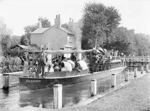 Henry Taunt Collection (1860-1922) Prints: Print of Steam-Powered Boat at Cleeve Lock