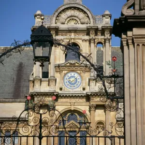 Prints of EXAMINATION SCHOOLS, Oxford. Entrance front on Merton Street. Built in 1882 and designed by architect Sir Thomas Jackson Victoriana Prints: Print of Examination Schools, Oxford in 1882