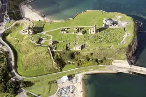 Prints of Tynemouth Castle And Priory, North Tyneside, 2017 England from the Air - Landscapes, Cities and Heritage: Tynemouth Castle And Priory Print