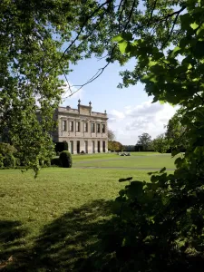 Prints of BRODSWORTH HALL AND GARDENS, South Yorkshire. View of the house through the trees taken from the North West South Yorkshire Prints: Brodsworth Hall Print: North West View Through Trees