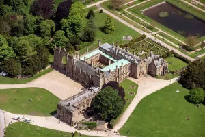 Prints of Newstead, Nottinghamshire, 2021. Newstead Abbey, a former Augustinian monastery and home to the poet Lord Byron who had to sell the Abbey due to remaining debts on the estate Nottinghamshire Prints: Newstead Abbey Print, Nottinghamshire Landscape