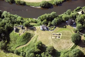 Prints of The remains of Clifford Castle, County of Herefordshire, 2018 Herefordshire Prints: Clifford Castle Print - A Ruined Medieval Fortress