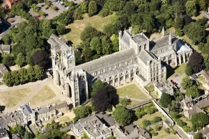 Cambridgeshire Prints: Peterborough Cathedral Print, a photograph of the cathedral's exterior