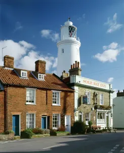 Southwold Print: Sole Bay Inn with Lighthouse
