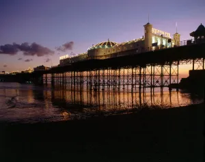 Victoriana Prints: The Palace Pier Print at Sunset