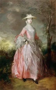 Prints of KENWOOD HOUSE, THE IVEAGH BEQUEST, London. Mary Countess Howe c1760 by Thomas GAINSBOROUGH (1727-88). Canvas 96 x60 (244 x 152.4cm) Related Prints: Print of Mary Countess Howe in a blue dress, standing by a window