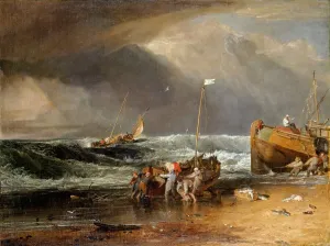 Prints of KENWOOD HOUSE, THE IVEAGH BEQUEST, London. The Iveagh Seapiece by TURNER JMW. Also known as Coast Scene of Fishermen Hauling a Boat Ashore Related Prints: Turner's The Iveagh Seapiece Print