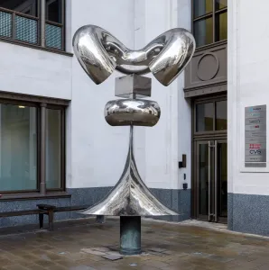 Prints of Coleman Street, City of London. Antanas Brazdys sculpture Ritual from north east. Photographed by Chris Redgrave in 2016 Modern Art Piece Prints: Brazdys Ritual Print, Coleman Street
