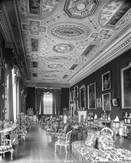<b class=qtipBold><figcaption>Harewood House BL10369</figcaption></b><br>HAREWOOD HOUSE, West Yorkshire. The Gallery at Harewood House was designed by Robert Adam. Recorded as the 'library' in the Bedford Lemere daybook when photographed here in 1890. Harewood House is open to the public as a museum - see http:/harewood.org/ for details.<br><em>© Historic England</em> Harewood House BL10369