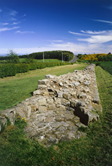 <b class=qtipBold><figcaption>Heddon-on-the-Wall K060458</figcaption></b><br>HADRIAN'S WALL: HEDDON-ON-THE-WALL, Northumberland. The broad wall at Heddon. A Medieval kiln built into the wall is also visable in the foreground. hadrian<br><em>© Historic England</em> Heddon-on-the-Wall K060458