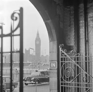 Waterloo Station Prints: Waterloo Station Print: A View Across the Thames