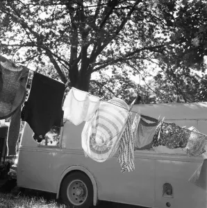 Caravan Prints: Washing on the line Print, 1960-65