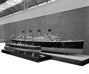 Photos Of Edwardian England Prints: Print of Models of SS and RMS Britannic