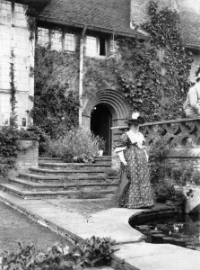Gertrude Jekyll beside the terrace bridge at Deanery Garden Print