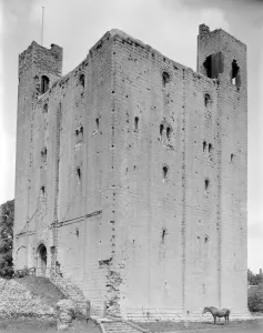 Prints of HEDINGHAM CASTLE, Castle Hedingham, Essex. Exterior view of the keep from the south, 1920s. Photographed by Nathaniel Lloyd Historic Images 1920s To 1940s Prints: Hedingham Castle Print - 1920s Keep Exterior