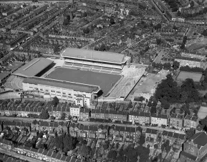 Prints of HIGHBURY STADIUM, London. Aerial view of the home of Arsenal Football Club since 1913. Photographed in 1936. Aerofilms Collection (see Links) Related Prints: Highbury Stadium Aerial Print