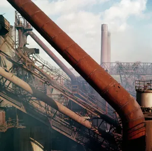 Prints of Consett Steel Works, County Durham, 1945-80. Eric de Mare (1910-2002) cellulose acetate negative Industry and Agriculture in England - Factories, Farming and Production: Consett Steel Works Print, cellulose acetate negative on photographic paper