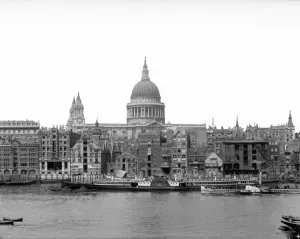 The Victorian Age Prints: Print of St Paul's Cathedral from Bankside