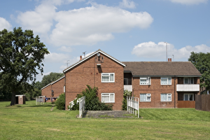 <b class=qtipBold><figcaption>Honeysuckle Drive DP164840</figcaption></b><br>50 - 60 Honeysuckle Drive, Coventry, West Midlands, CV2 1JR. General view from the south.<br><em>© Historic England</em> Honeysuckle Drive DP164840