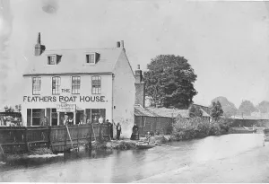 Greater London Prints: Feathers Boat House Print, Wandsworth Canal Scene