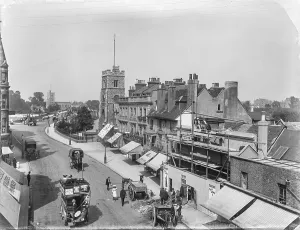 Greater London Prints: Putney High Street Print, Elevated View