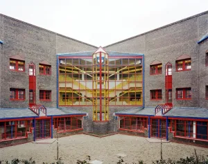 Hospital Prints: Print of West Dorset County Hospital Internal Courtyard