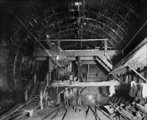 Tunnel Prints: Rotherhithe Tunnel Construction Print, 1906