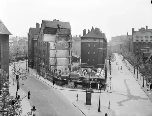 Prints of Millbank Estate, Ruskin House, Herrick Street, Millbank, City of Westminster, Greater London Engineering And Construction Prints: Print of Millbank Estate, Ruskin House after Bomb Damage
