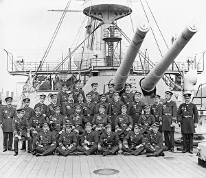 Japanese naval officers onboard battleship Fuji HBL01_15_186 Japanese naval officers onboard battleship Fuji HBL01_15_186