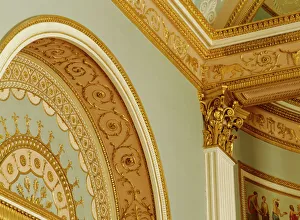 <b class=qtipBold><figcaption>Kenwood House K011295</figcaption></b><br>KENWOOD HOUSE, London. Interior detail of the arch of one of the mirrored recesses in the Library, 2001.<br><em>© Historic England</em> Kenwood House K011295