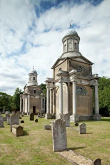 <b class=qtipBold><figcaption>Mistley Towers N100200</figcaption></b><br>MISTLEY TOWERS, Essex. Exterior view of Mistley Towers taken from the south east. Designed by Robert Adams.<br><em>© Historic England</em> Mistley Towers N100200
