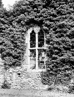 <b class=qtipBold><figcaption>Netley Abbey CC56_00897</figcaption></b><br>NETLEY ABBEY, Netley, Hampshire. Ivy covering the abbey frames a window in the day room. Founded in the 13th century, Netley is the most complete surviving Cistercian monastery in southern England. Even in ruins, the abbey continued to be influential, inspiring Romantic writers and poets. It is now in the care of English Heritage. Photographed in 1890Â by Henry Taunt.<br><em>© Historic England</em> Netley Abbey CC56_00897
