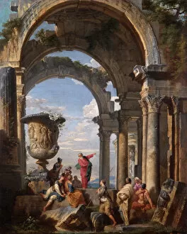 Architectural compositions Gallery: Panini - St Paul preaching at Athens N070481