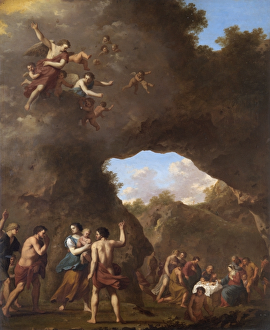 Poelenburgh - Angels guiding Shepherds to the Nativity N070552 Poelenburgh - Angels guiding Shepherds to the Nativity N070552