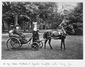 Queen Victoria and grand-daughter with pony Jim D880020a Queen Victoria and grand-daughter with pony Jim D880020a