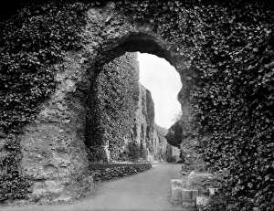 <b class=qtipBold><figcaption>Reading Abbey CC97_02829</figcaption></b><br>READING ABBEY, Reading Abbey, Berkshire. The ruins of the entrance to the east cloister looking south. The Abbey was founded by King Henry I in 1121. It became a royal palace of King Henry VIII after the dissolution of the monasteries in 1537. Photographed in 1890 by Henry Taunt.<br><em>© Historic England</em> Reading Abbey CC97_02829