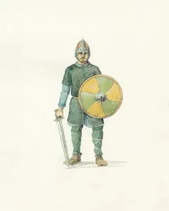 Battle Of Hastings Prints: Print of a Saxon fyrdman from the Battle Abbey collection