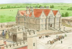 Drawing Prints: Print of Sir Vincent Skinner's house from the south-east