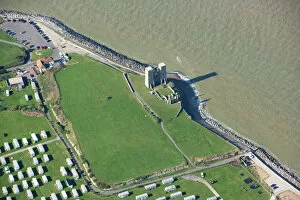 Images Dated 17th October 2008: Reculver Towers and Roman Fort N080988