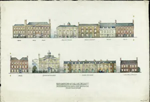 South Brink, Wisbech Print, 1944 Architectural Illustration
