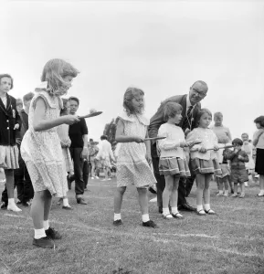Egg and Spoon Race Print, Laing Sports Ground, 1961