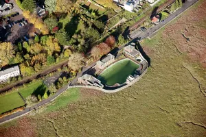 Prints of Grange-over-Sands Lido, Cumbria, 2019 Bath Prints: Grange-over-Sands Lido Print
