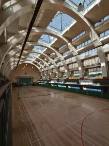 Prints of SEYMOUR LEISURE CENTRE, SEYMOUR PLACE, CITY OF WESTMINSTER, GREATER LONDON Bath Prints: Print of Seymour Leisure Centre, a Grade II listed building in London