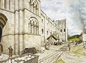 St Augustines Abbey during construction J000092 St Augustines Abbey during construction J000092