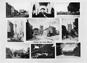 <b class=qtipBold><figcaption>Stow-on-the-Wold CC72_01936</figcaption></b><br>STOW-ON-THE-WOLD, Gloucestershire. A composite of nine views of the town with the market place and medieval cross at the centre. All images were photographed by Henry Taunt, and this taster was produced by him in 1890. Stow on the Wold<br><em>© Historic England</em> Stow-on-the-Wold CC72_01936