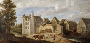 <b class=qtipBold><figcaption>Teniers - De Dry Token N070570</figcaption></b><br>APSLEY HOUSE, Hyde Park Corner, London. "View of the Artist's House De Dry Token near Perck" after 1662 by David TENIERS the younger (1610-90). WM 1611-1948<br><em>© Historic England</em> Teniers - De Dry Token N070570