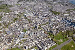 Prints of The city centre and Hoe Park, Plymouth, City of Plymouth, 2022. Includes the Abercrombie Estate High Street Heritage Action Zone Plymouth Prints: Plymouth City Centre Print 2022
