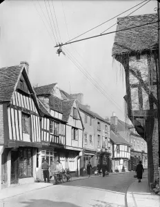 Friar Street Worcester Print, 1942 Black and White Photograph