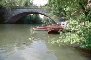 Bridges – River Crossings and Engineering Structures: Castle Bridge Print - Single span bridge over the River Avon at Warwick