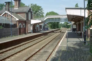 Prints of Albrighton is one of its original stations of the Shrewsbury and Birmingham Railway. Shropshire. IoE 255141 Railway Prints: Albrighton Railway Station Print, Shropshire